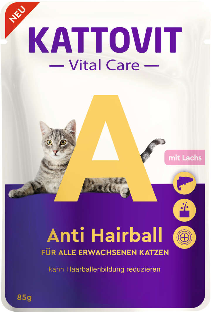 KATTOVIT Katzen-Nassfutter Vital Care Anti Hairball mit Lachs